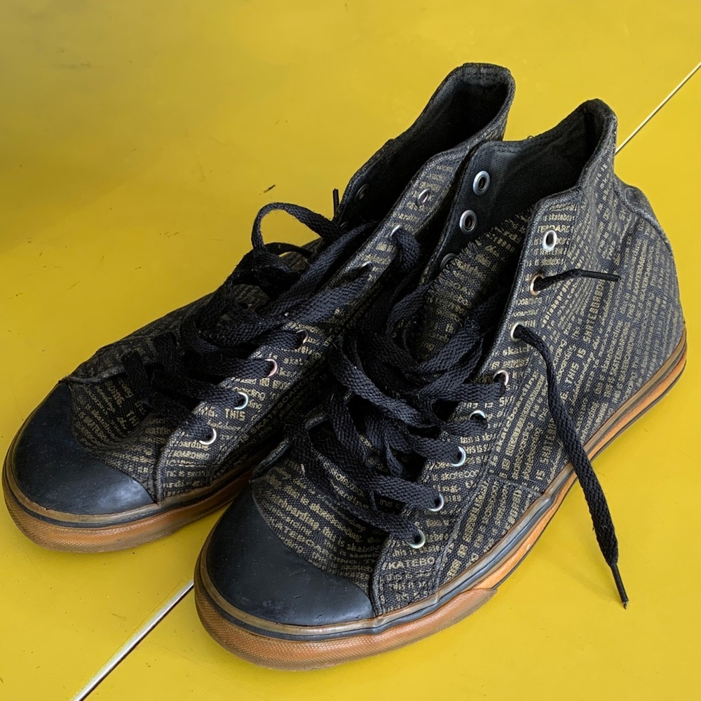 Emerica Black and Brown High-Top Sneakers